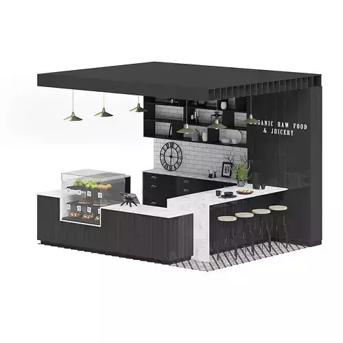Black Kiosk 3D Model 3D model