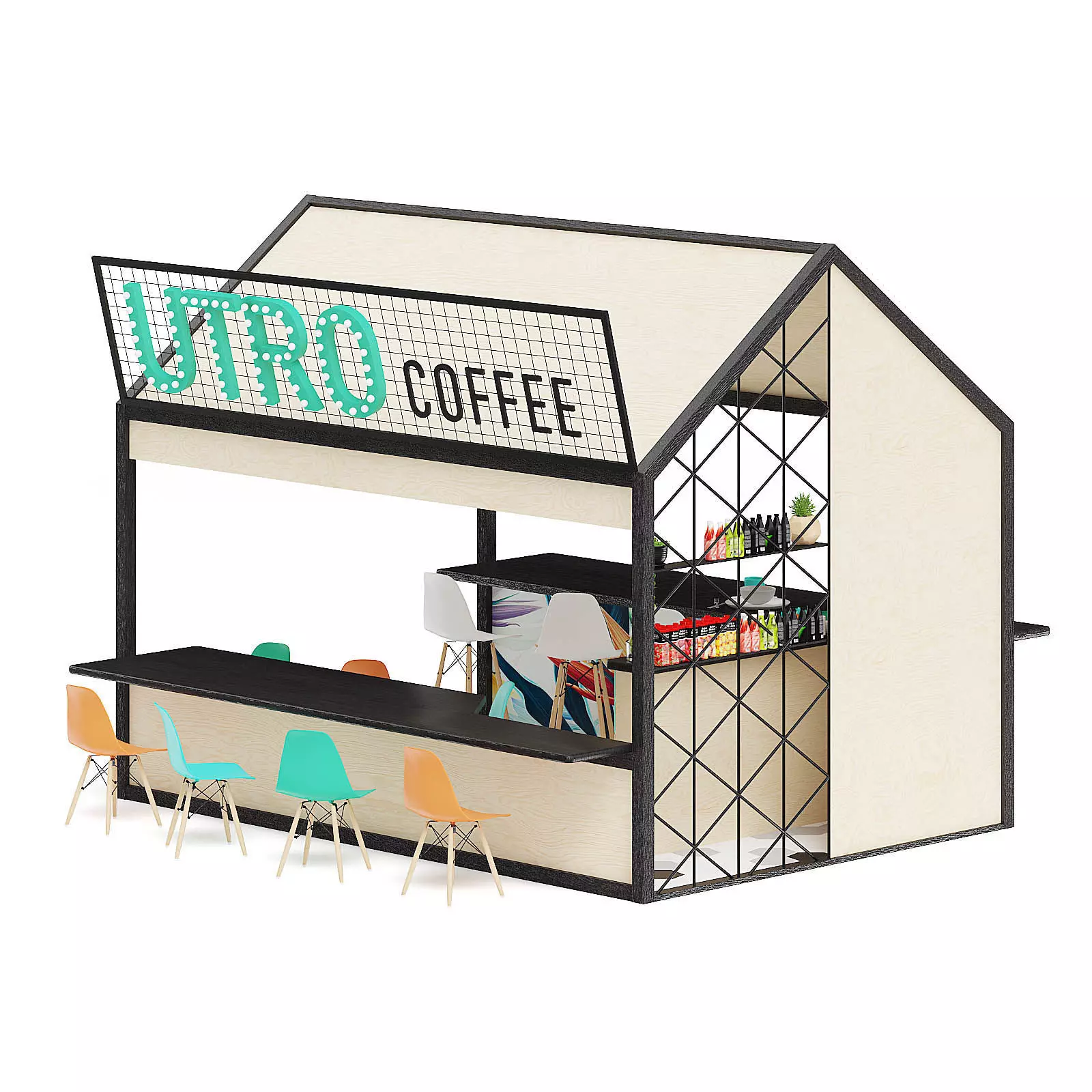 Coffee Kiosk 3D Model 3D model_0