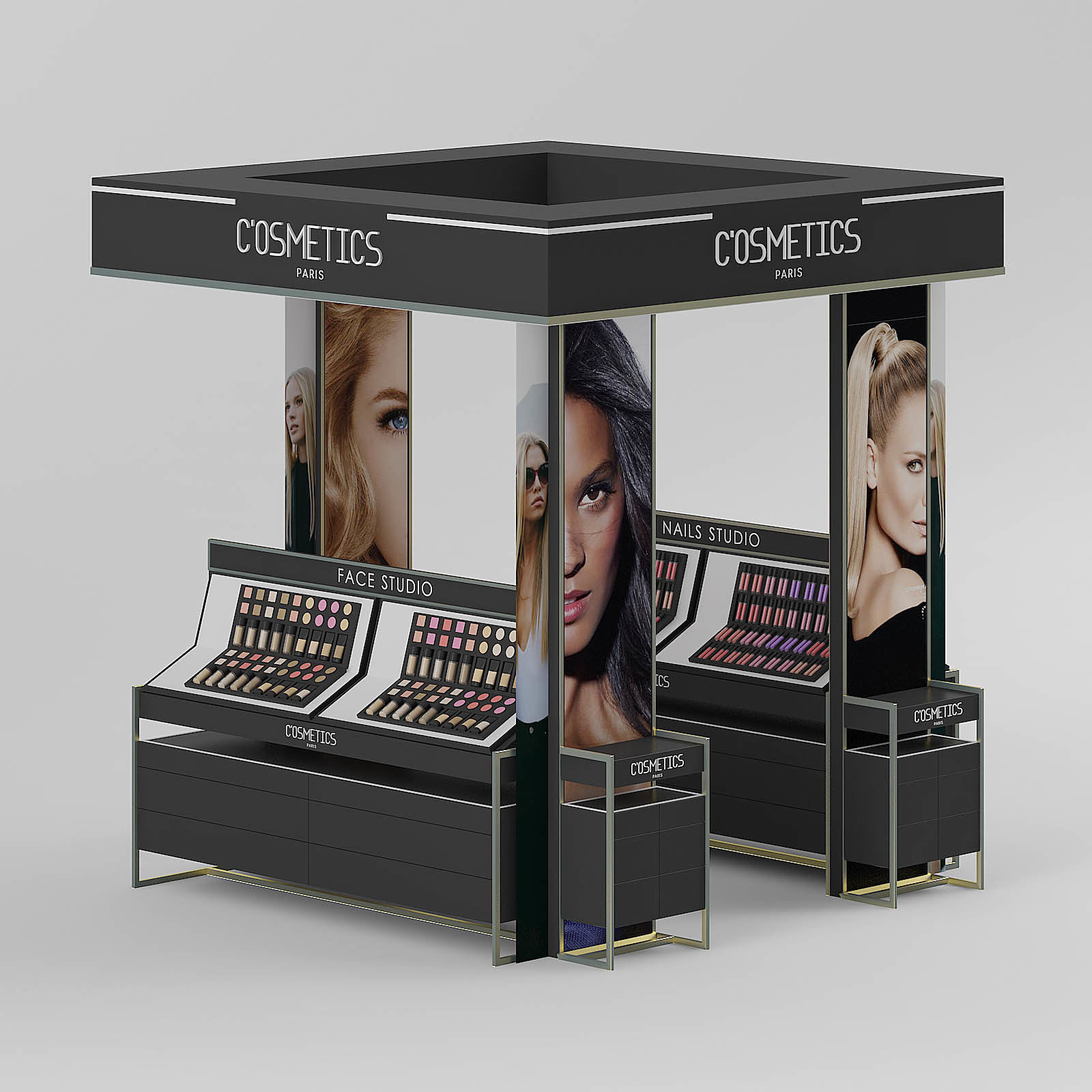 Cosmetics Stand 3D Model 3D model_6