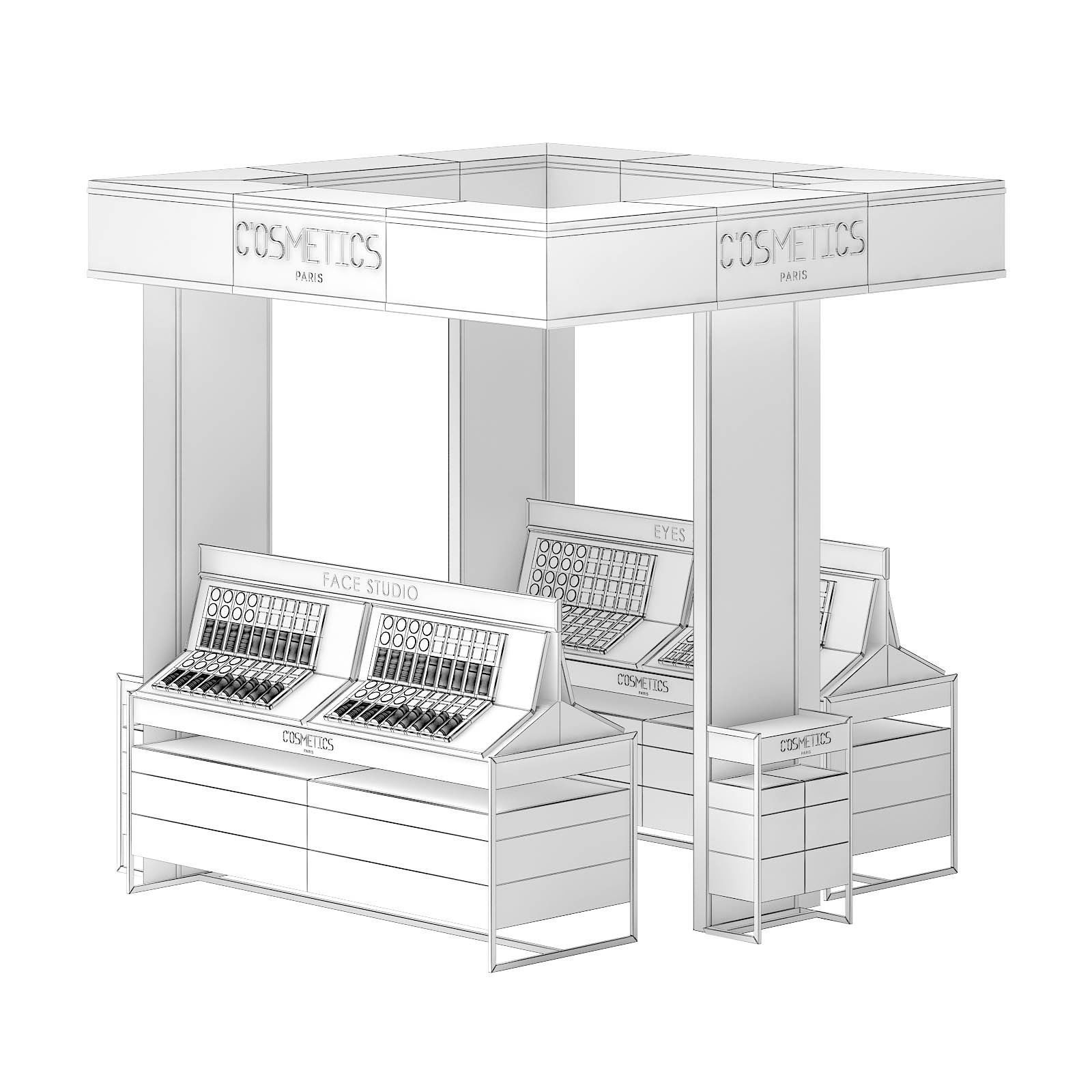 Cosmetics Stand 3D Model 3D model_3