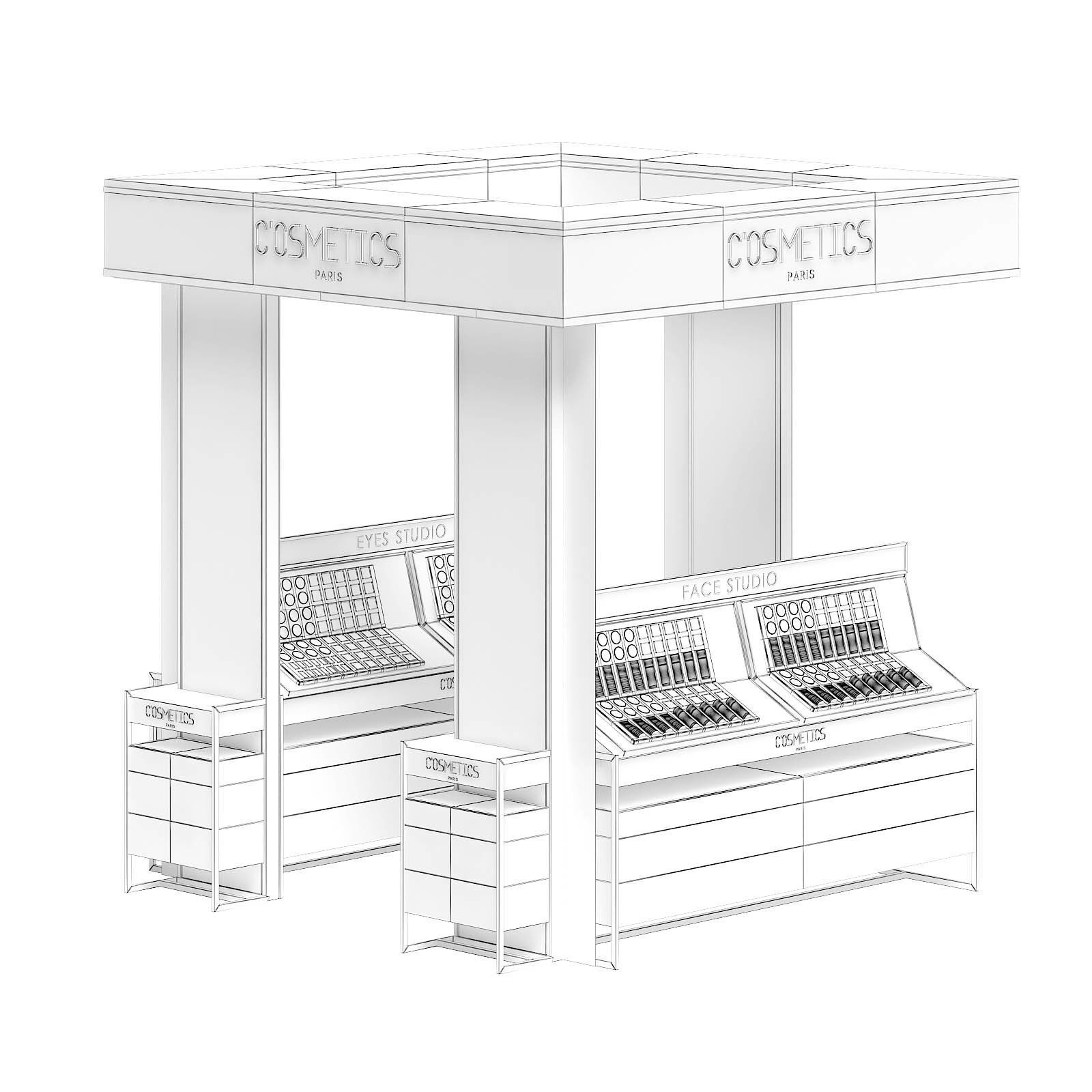 Cosmetics Stand 3D Model 3D model_1