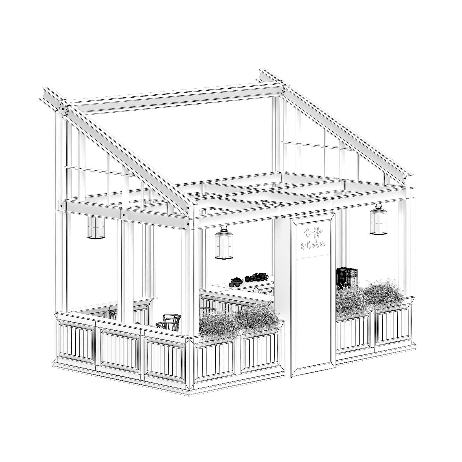 Coffee Kiosk 3D Model 3D model_1