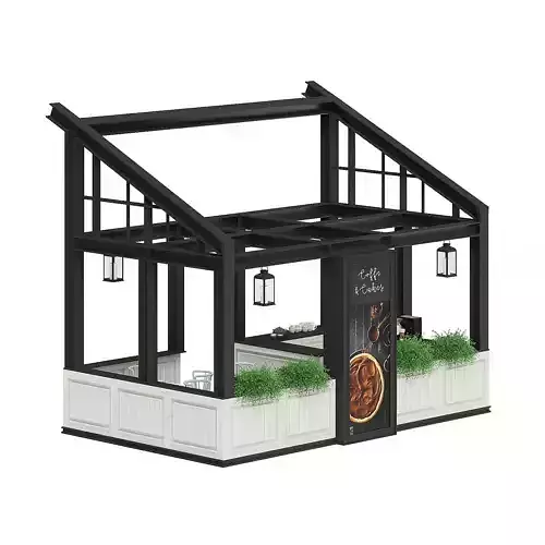 Coffee Kiosk 3D Model