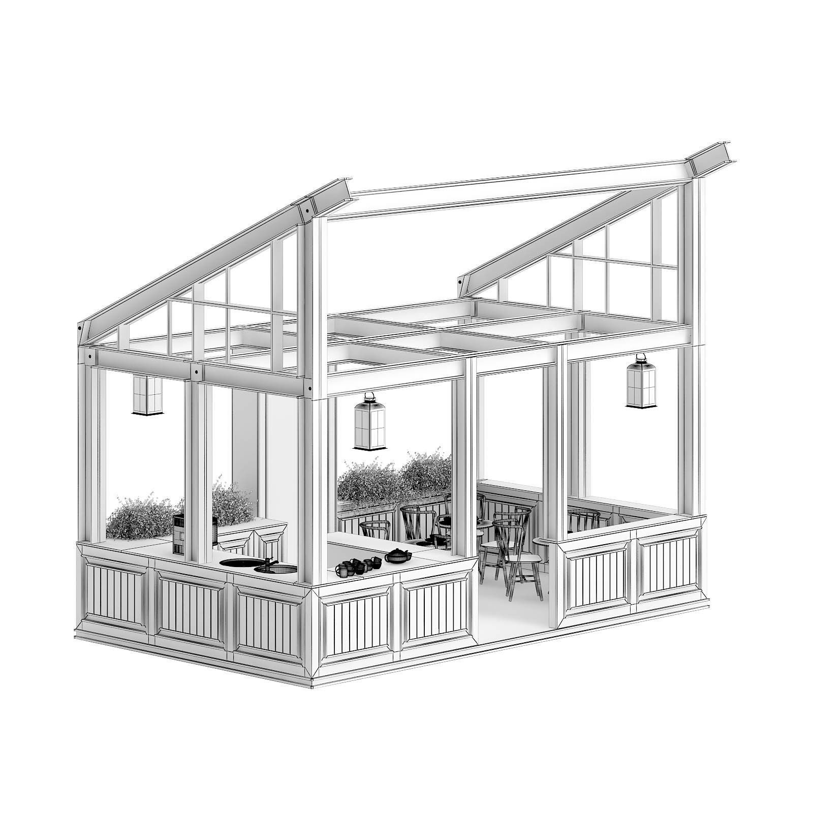 Coffee Kiosk 3D Model 3D model_5