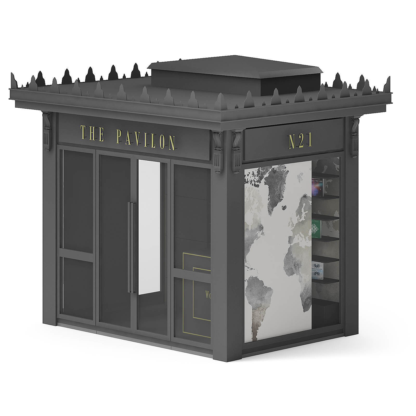 Book Kiosk 3D Model 3D model_2