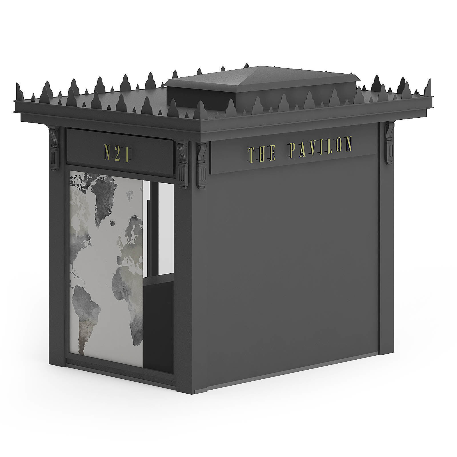 Book Kiosk 3D Model 3D model_4