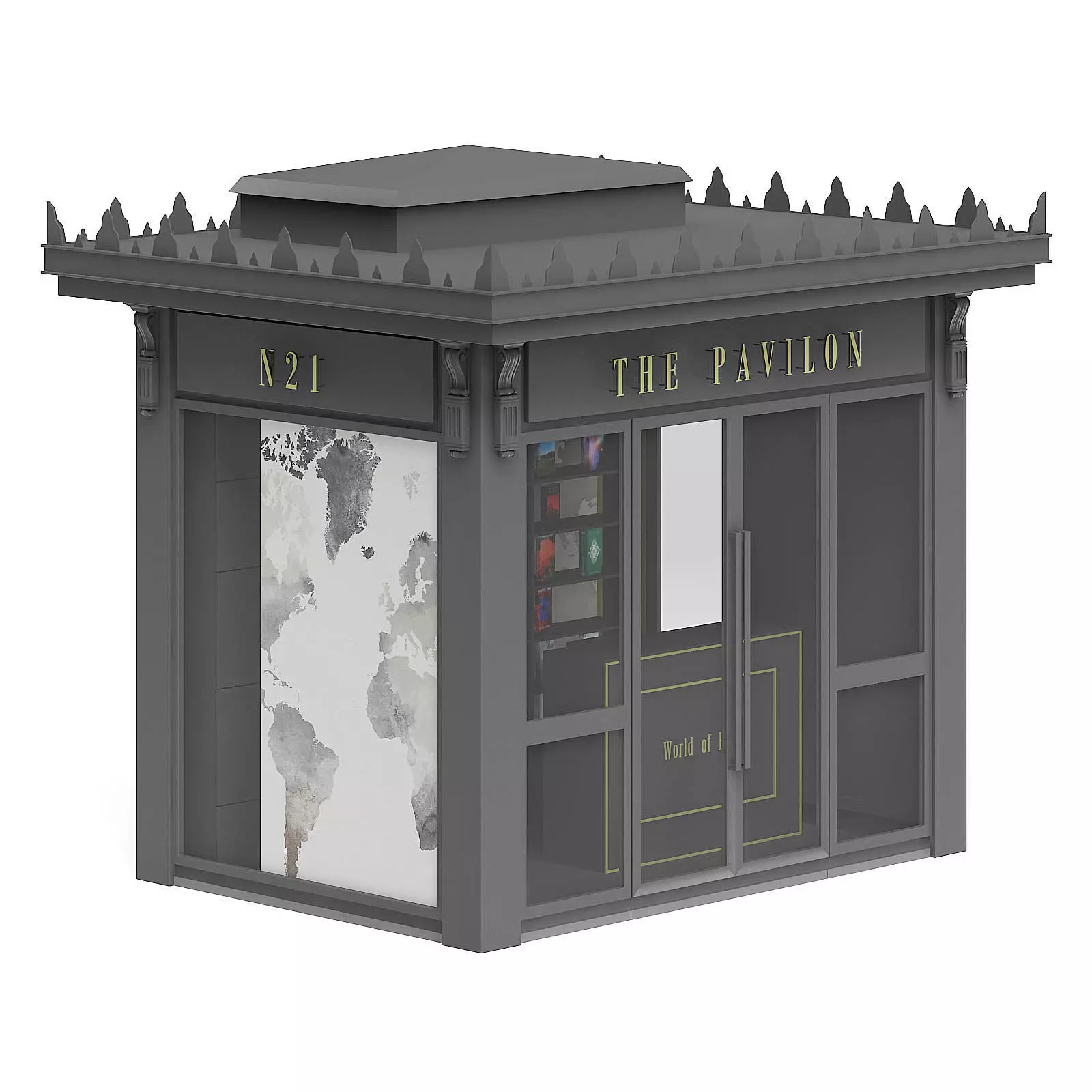 Book Kiosk 3D Model 3D model_0