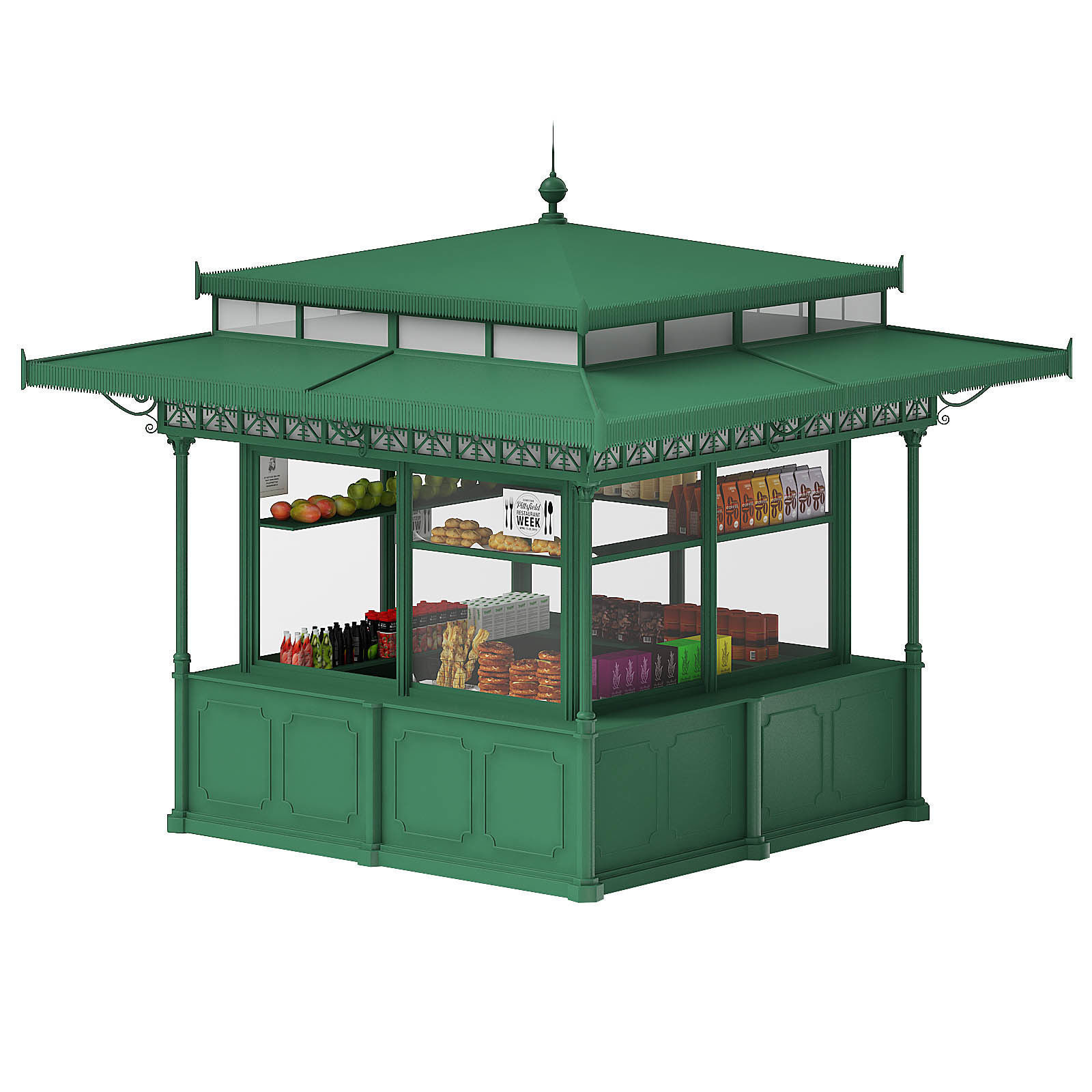 Standard Kiosk 3D Model 3D model_2