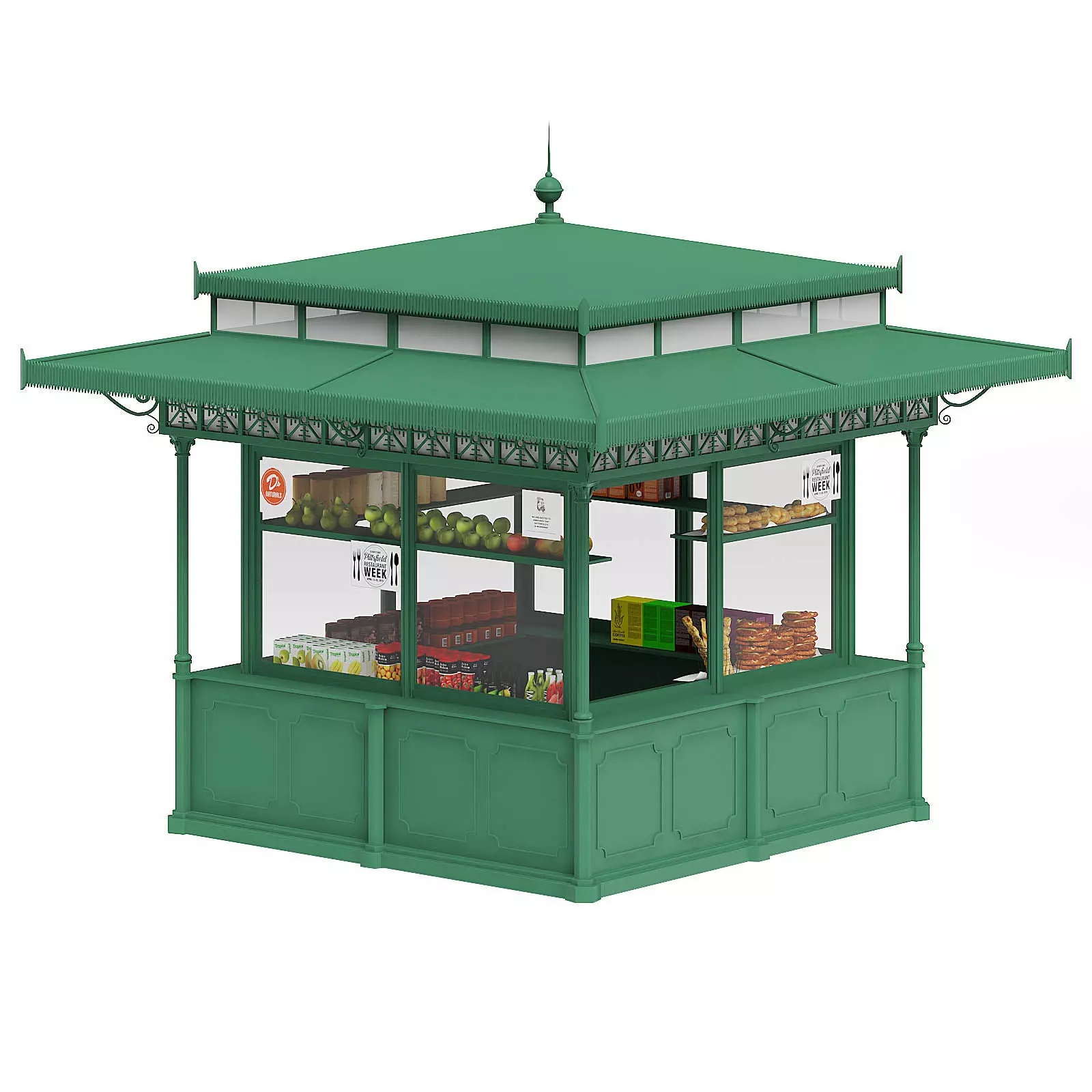 Standard Kiosk 3D Model 3D model_0