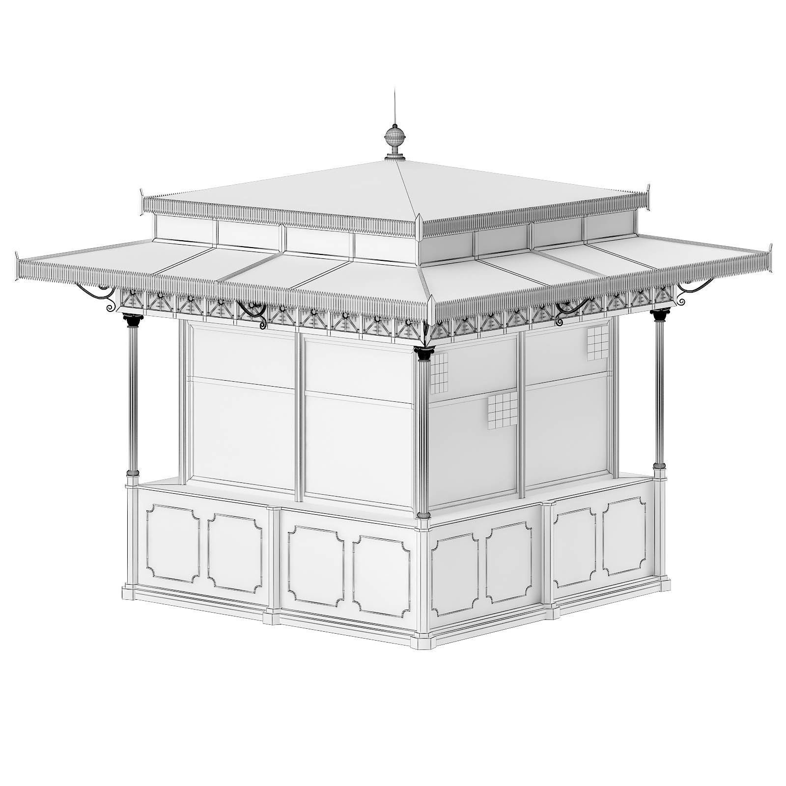Standard Kiosk 3D Model 3D model_7