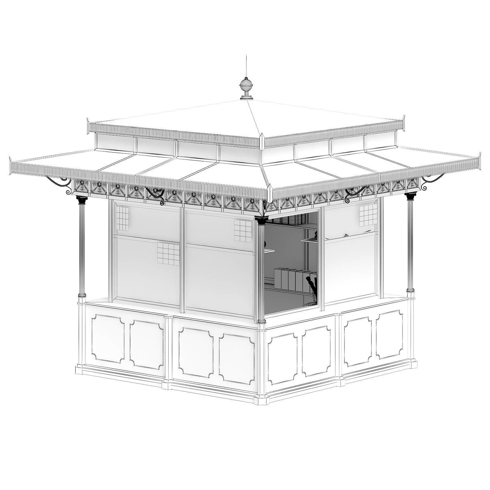 Standard Kiosk 3D Model 3D model_1