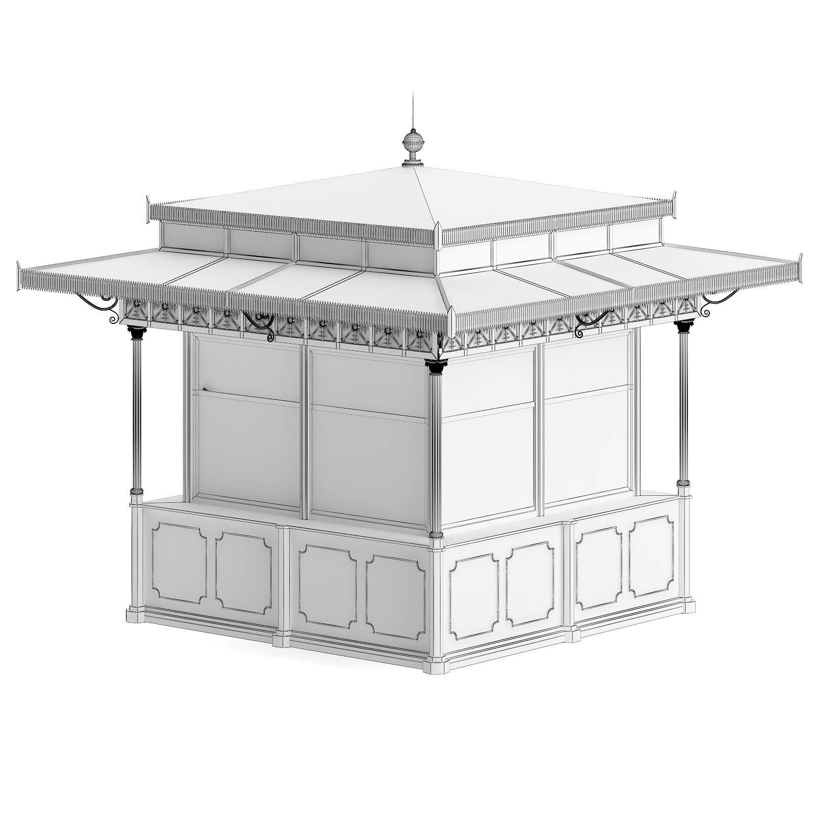 Standard Kiosk 3D Model 3D model_5