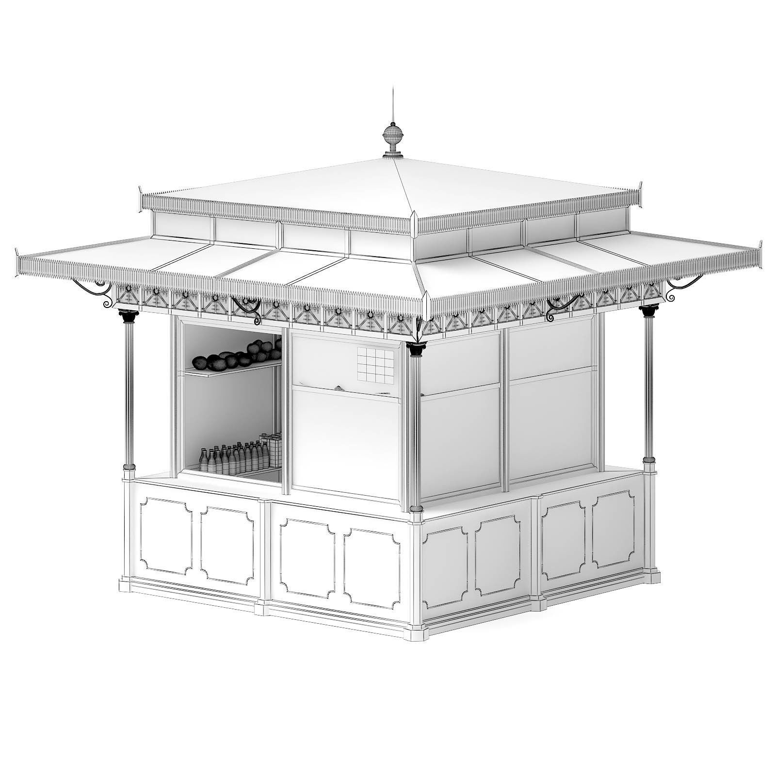 Standard Kiosk 3D Model 3D model_3