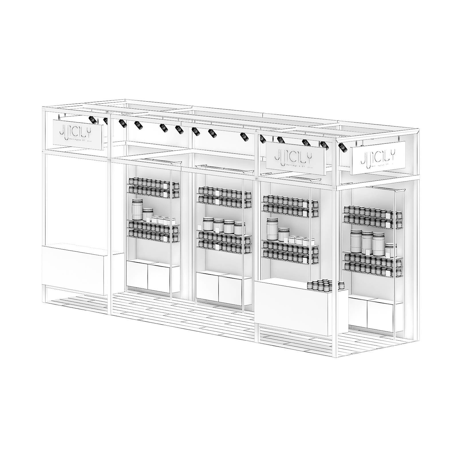 Steel Kiosk 3D Model 3D model_1