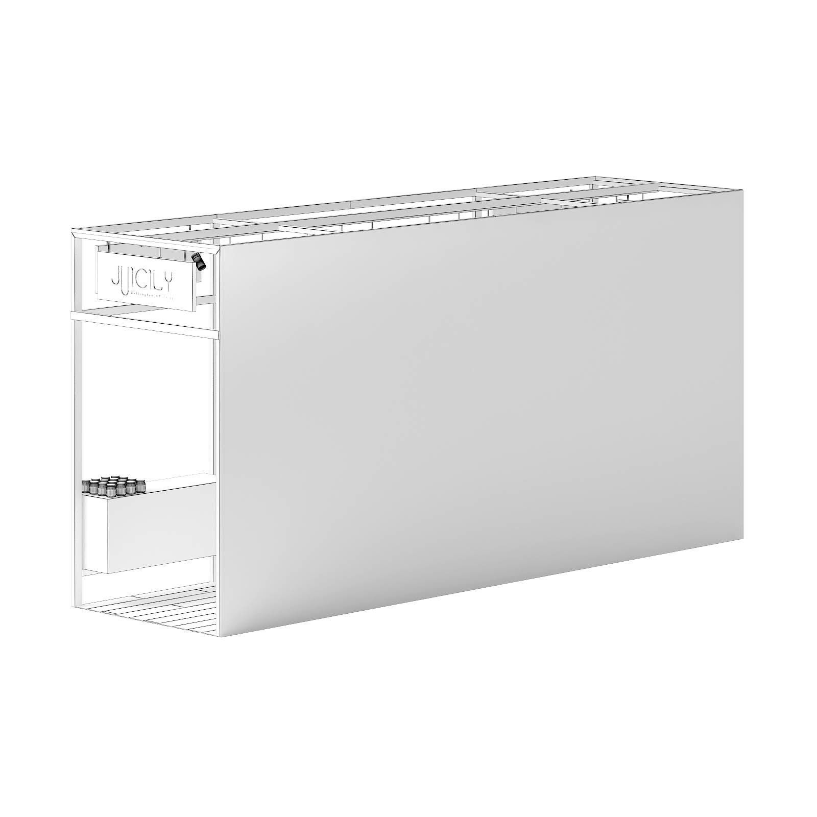 Steel Kiosk 3D Model 3D model_3