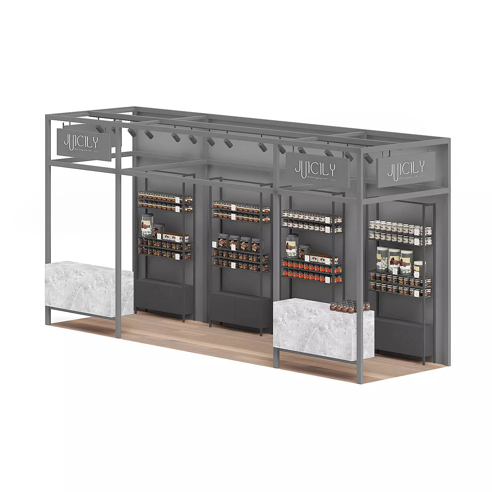 Steel Kiosk 3D Model 3D model_0