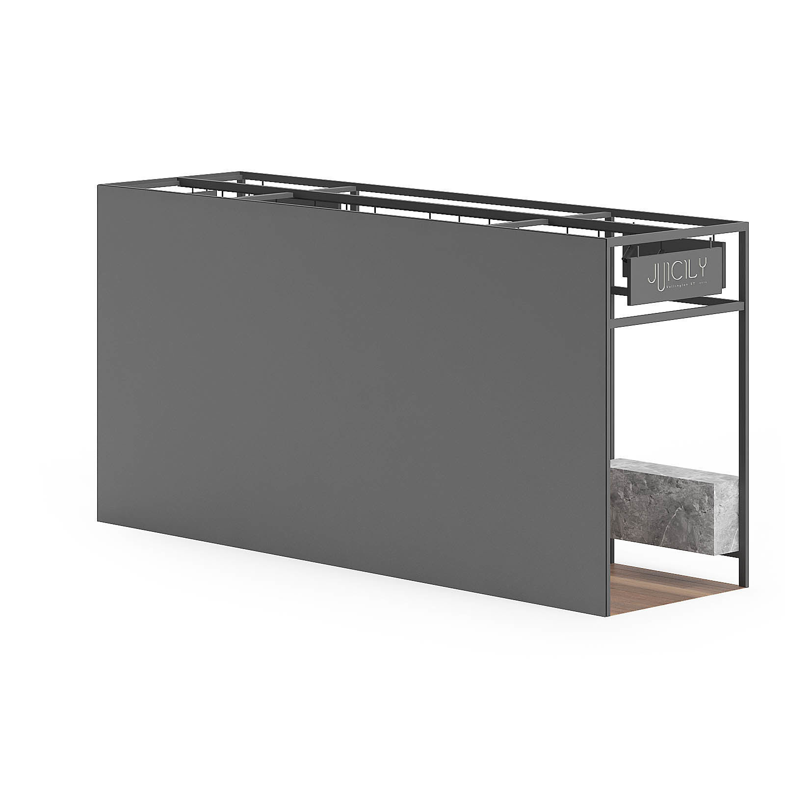 Steel Kiosk 3D Model 3D model_4