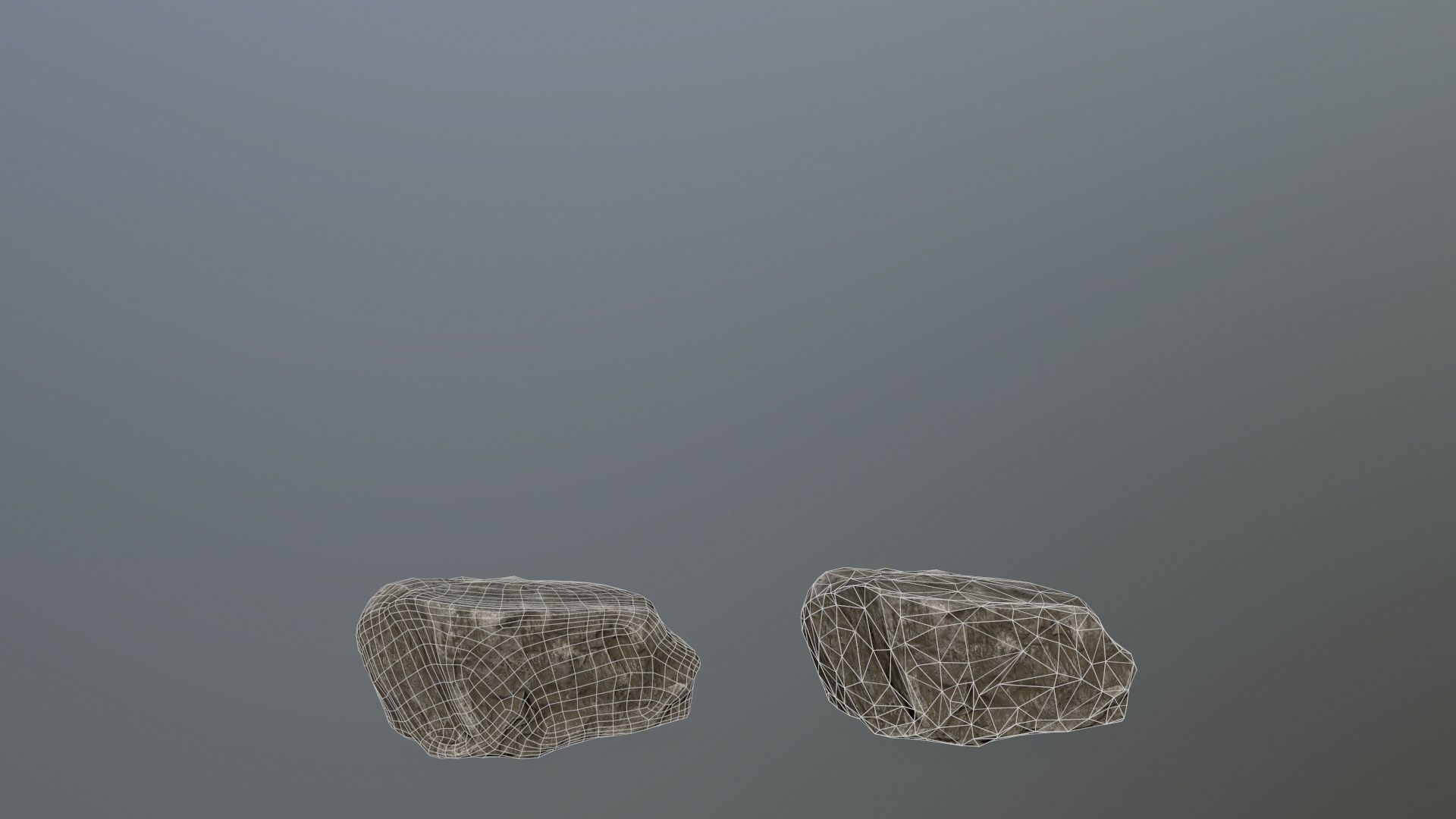 rock set Low-poly 3D model_16