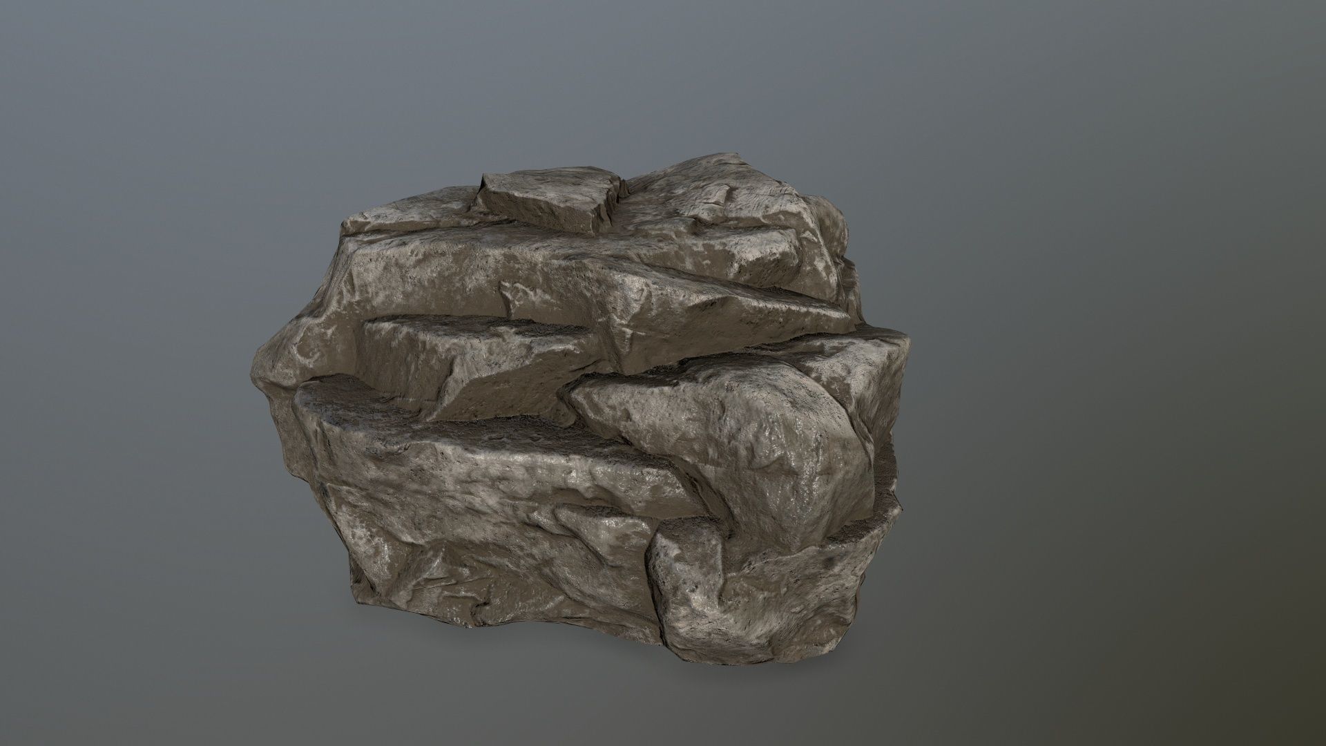 rock set Low-poly 3D model_11