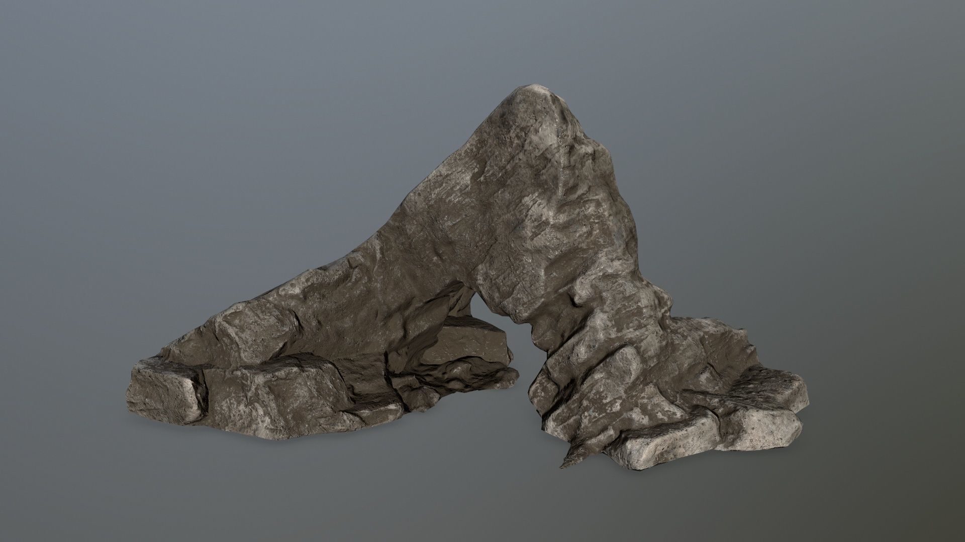 rock set Low-poly 3D model_5