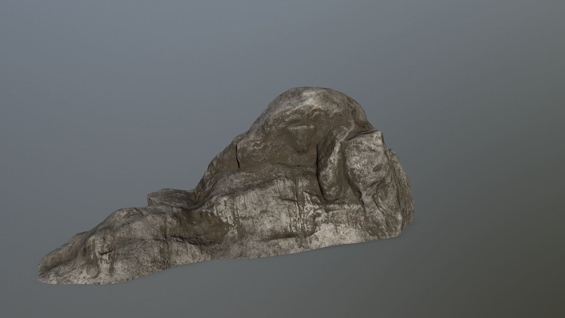 rock set Low-poly 3D model_4