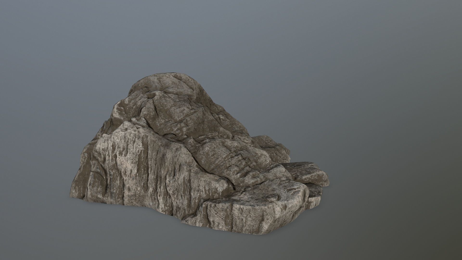 rock set Low-poly 3D model_6