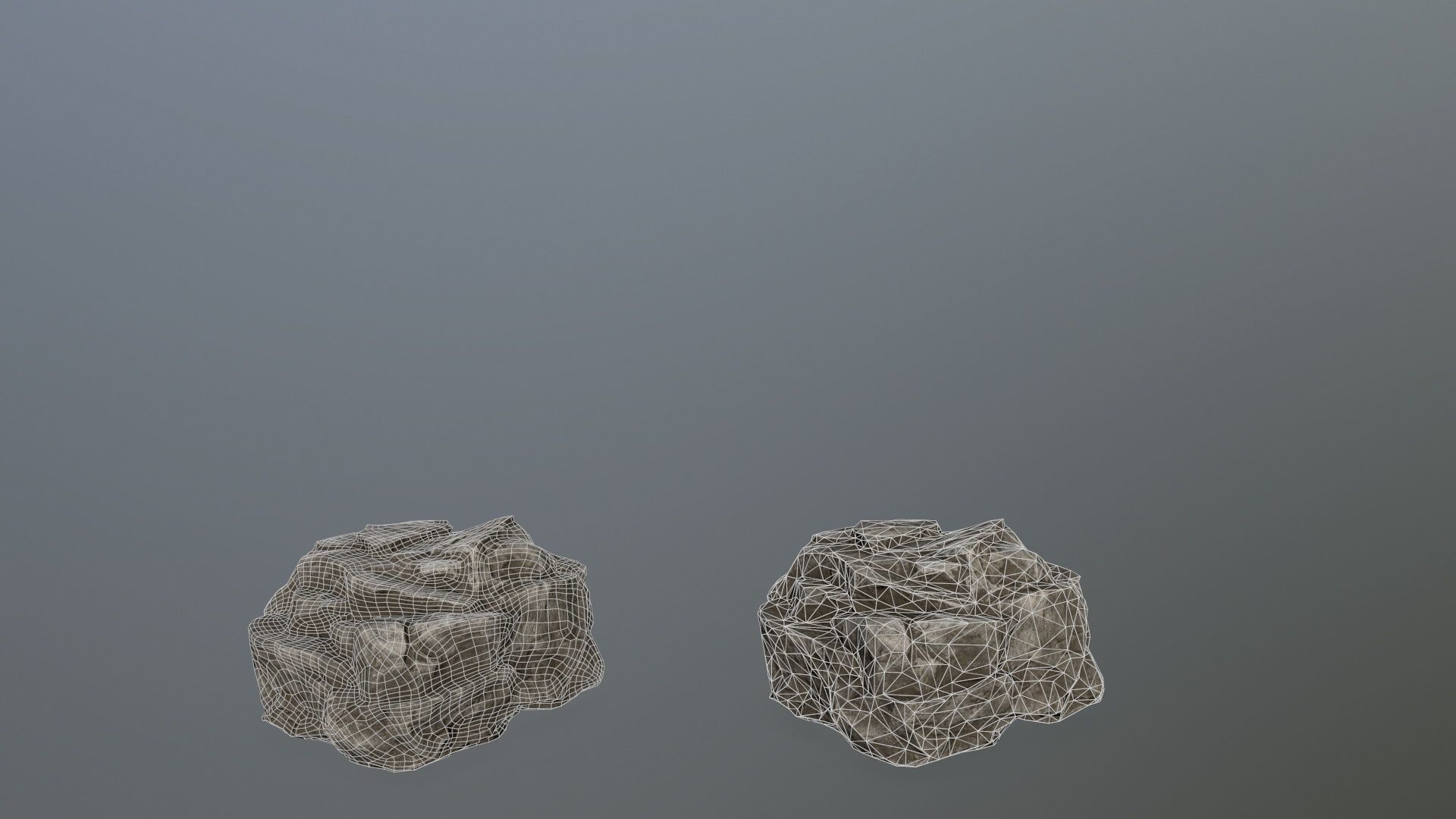 rock set Low-poly 3D model_18