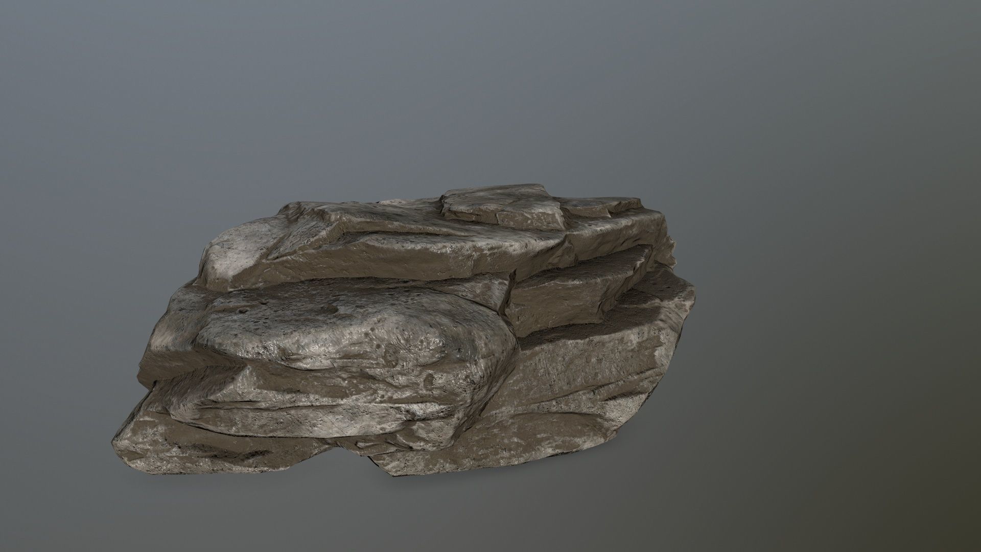 rock set Low-poly 3D model_7