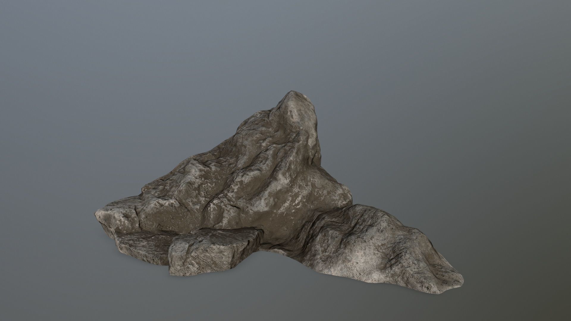 rock set Low-poly 3D model_1