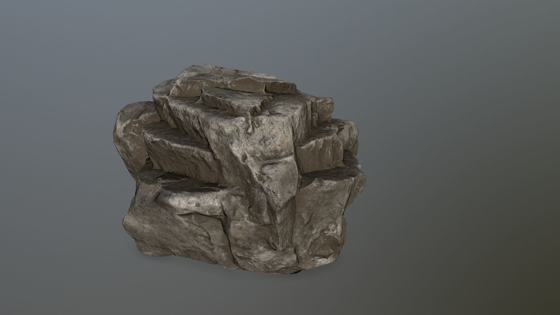 rock set Low-poly 3D model_12