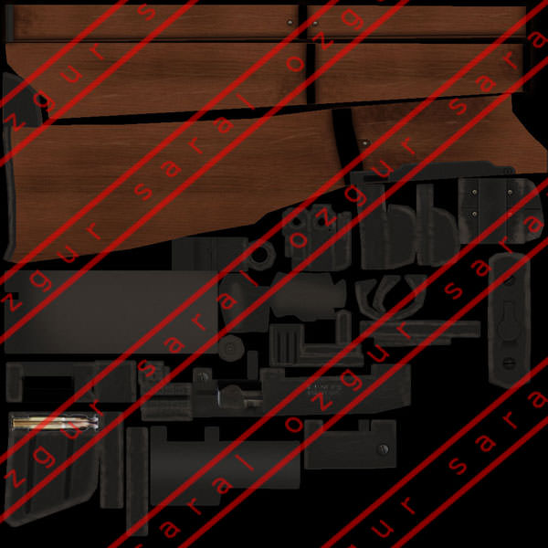 Lee Enfield WW II Low-poly 3D model_3