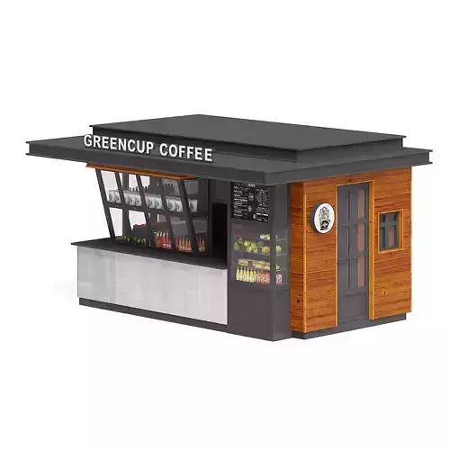 Coffee Kiosk 3D Model 3D model