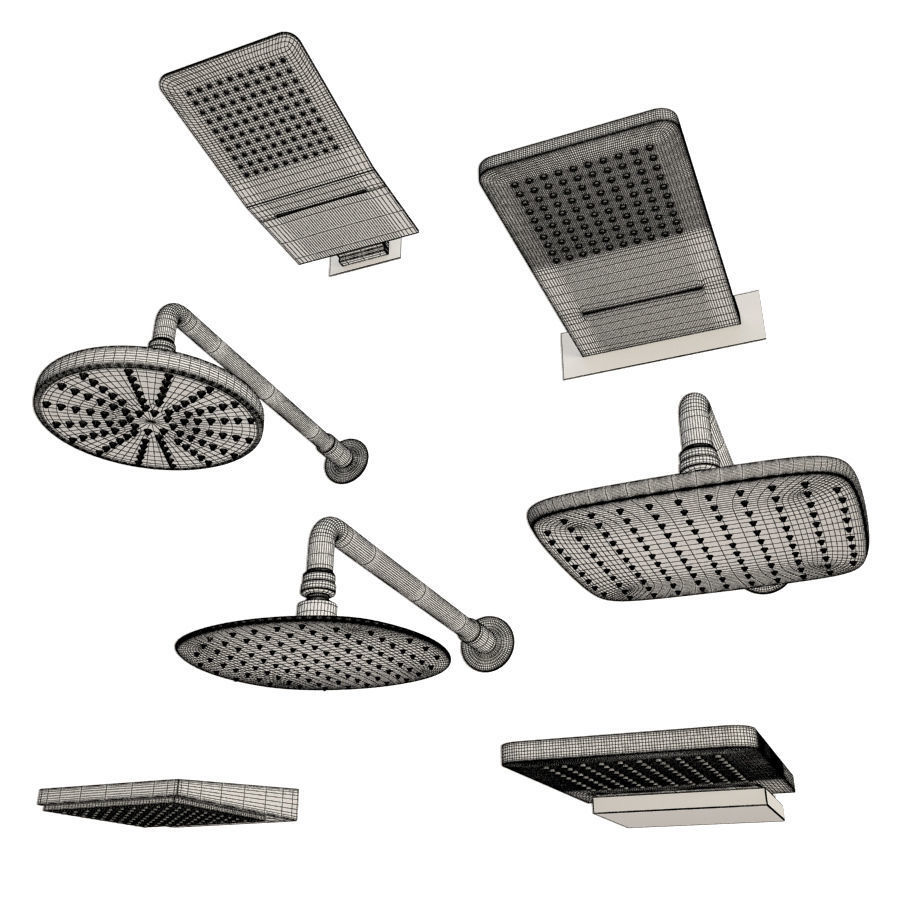 Ceiling Shower Faucet 3D model_1