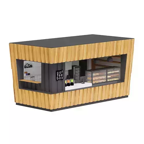 Coffee Kiosk 3D Model 3D model