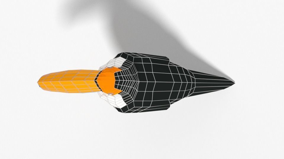 Low Poly Cartoon Toucan Bird Low-poly 3D model_15