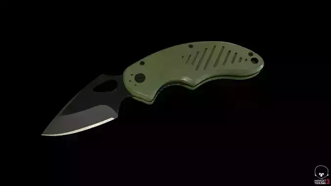 Tactical Knife - mid poly Low-poly 3D model