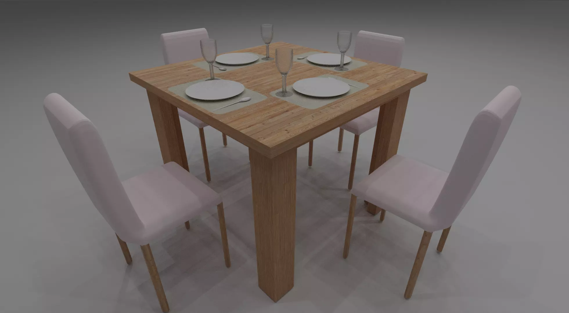 Dining Table 3D model_0