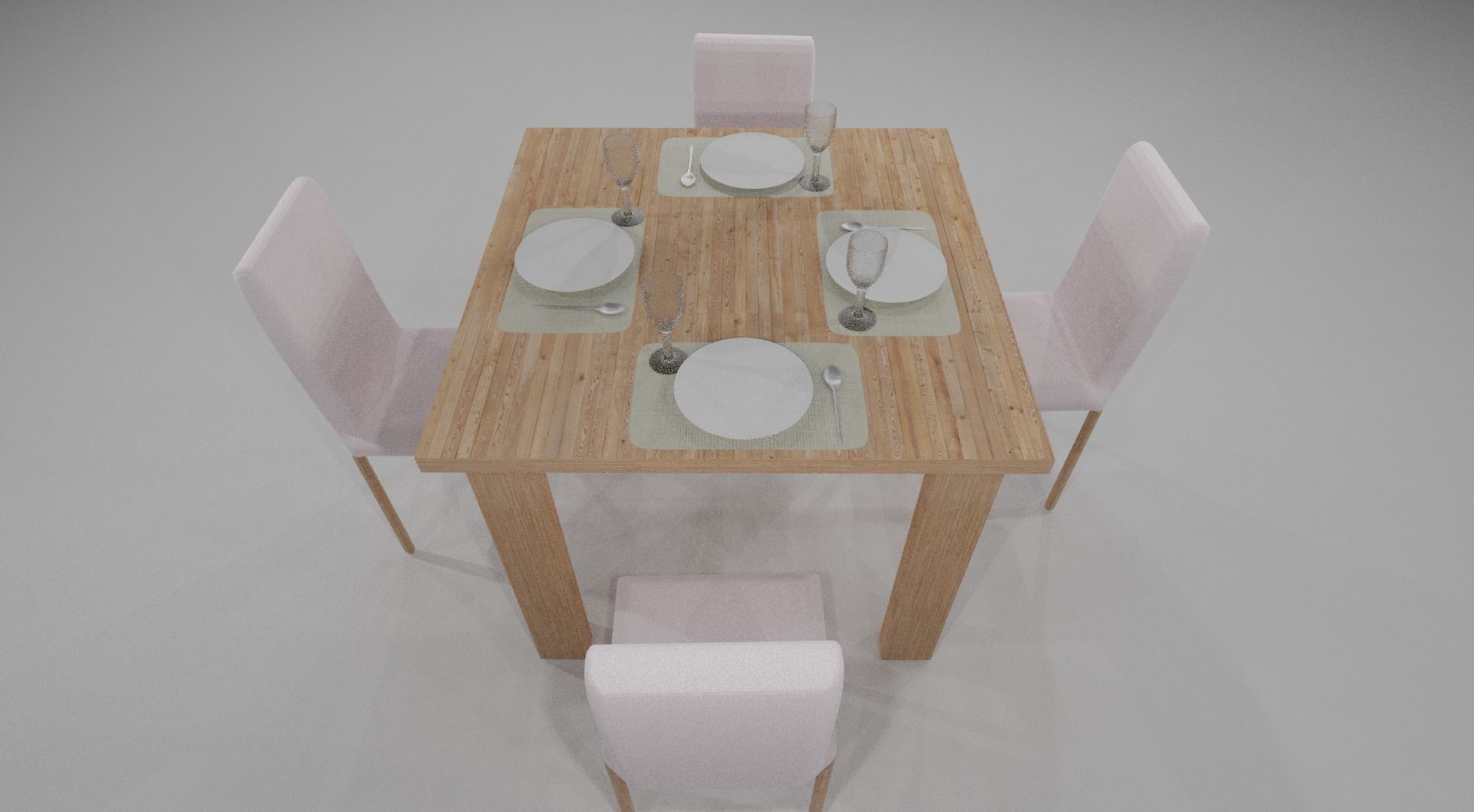 Dining Table 3D model_2