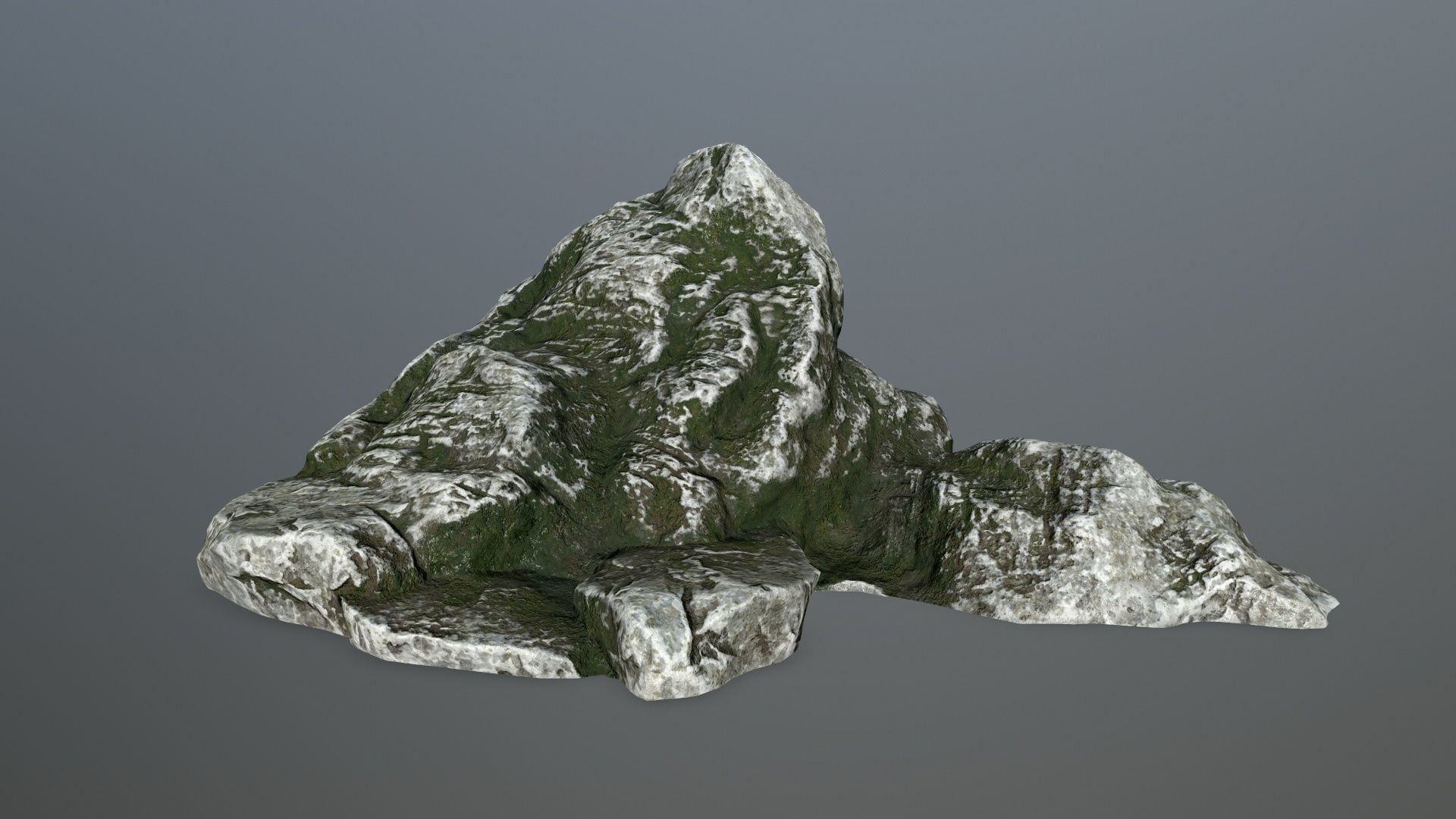 rock set Low-poly 3D model_6