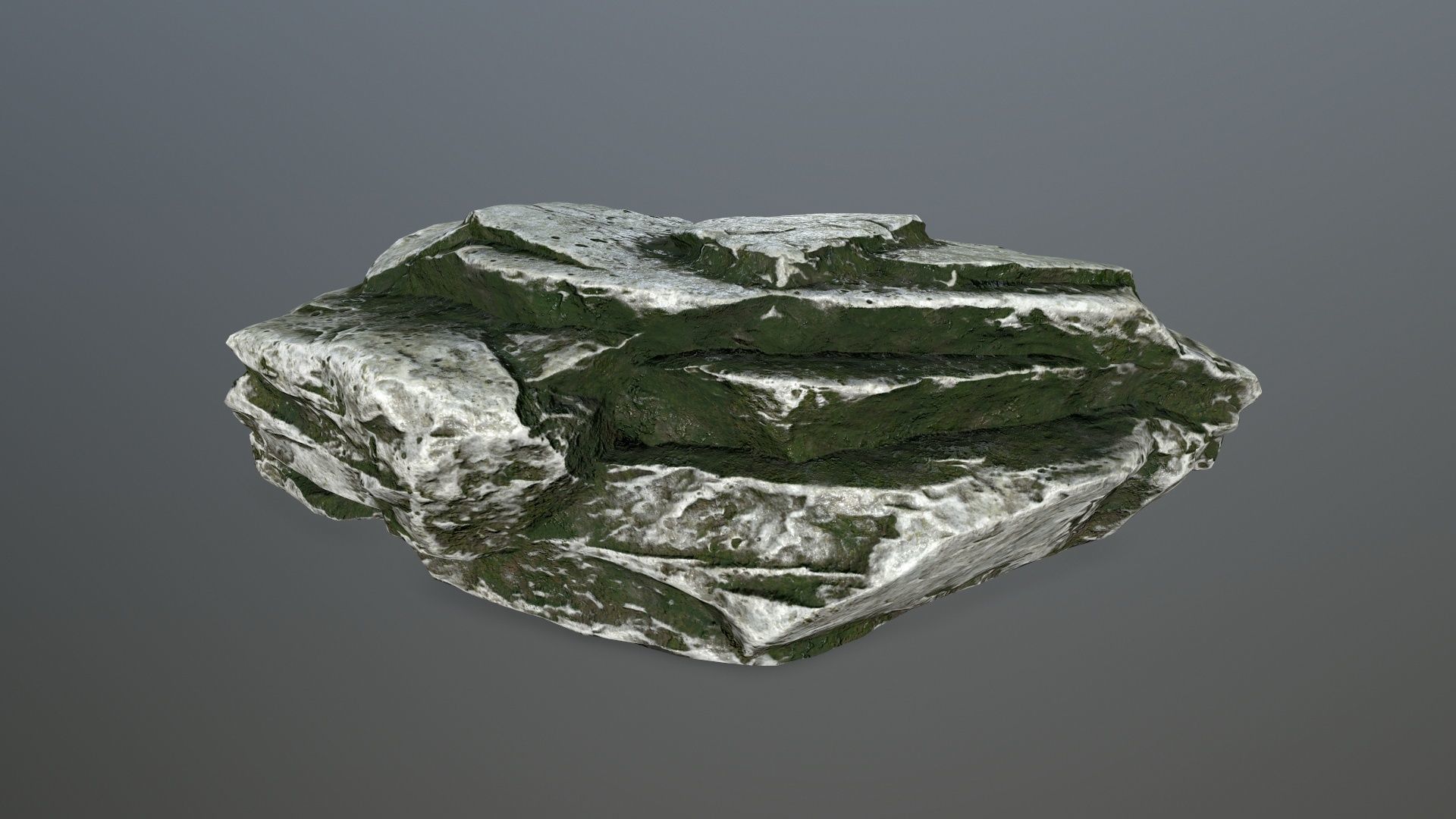 rock set Low-poly 3D model_7
