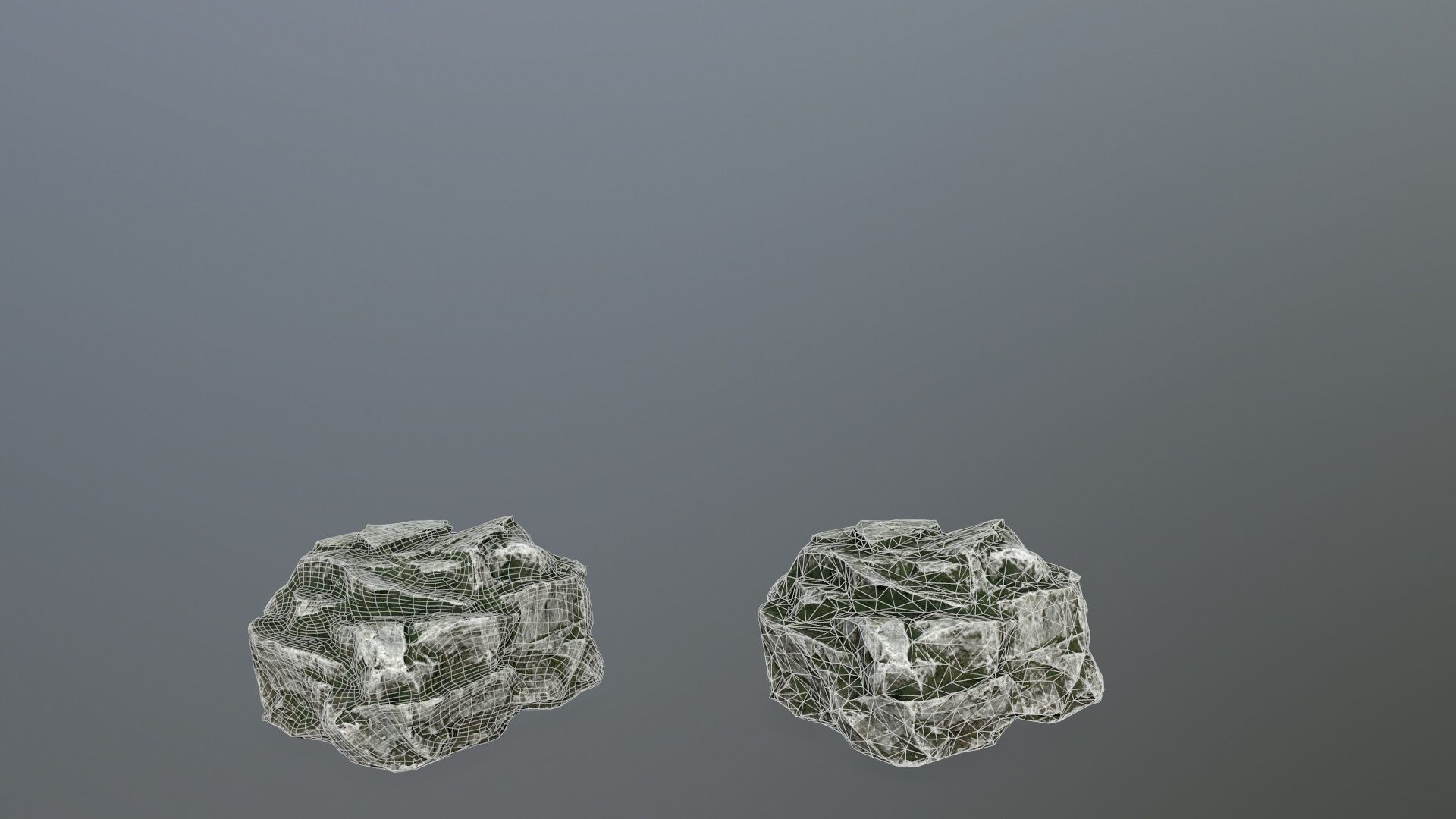 rock set Low-poly 3D model_17
