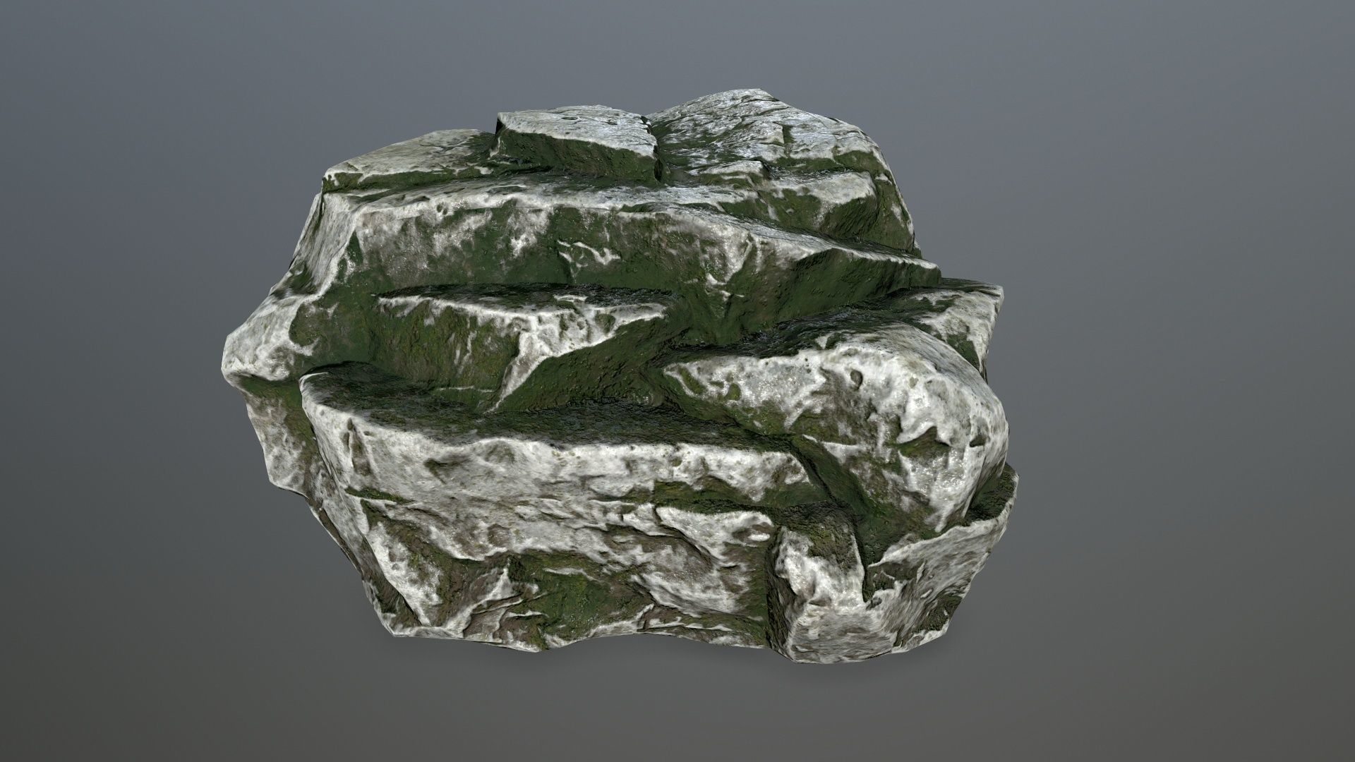 rock set Low-poly 3D model_12