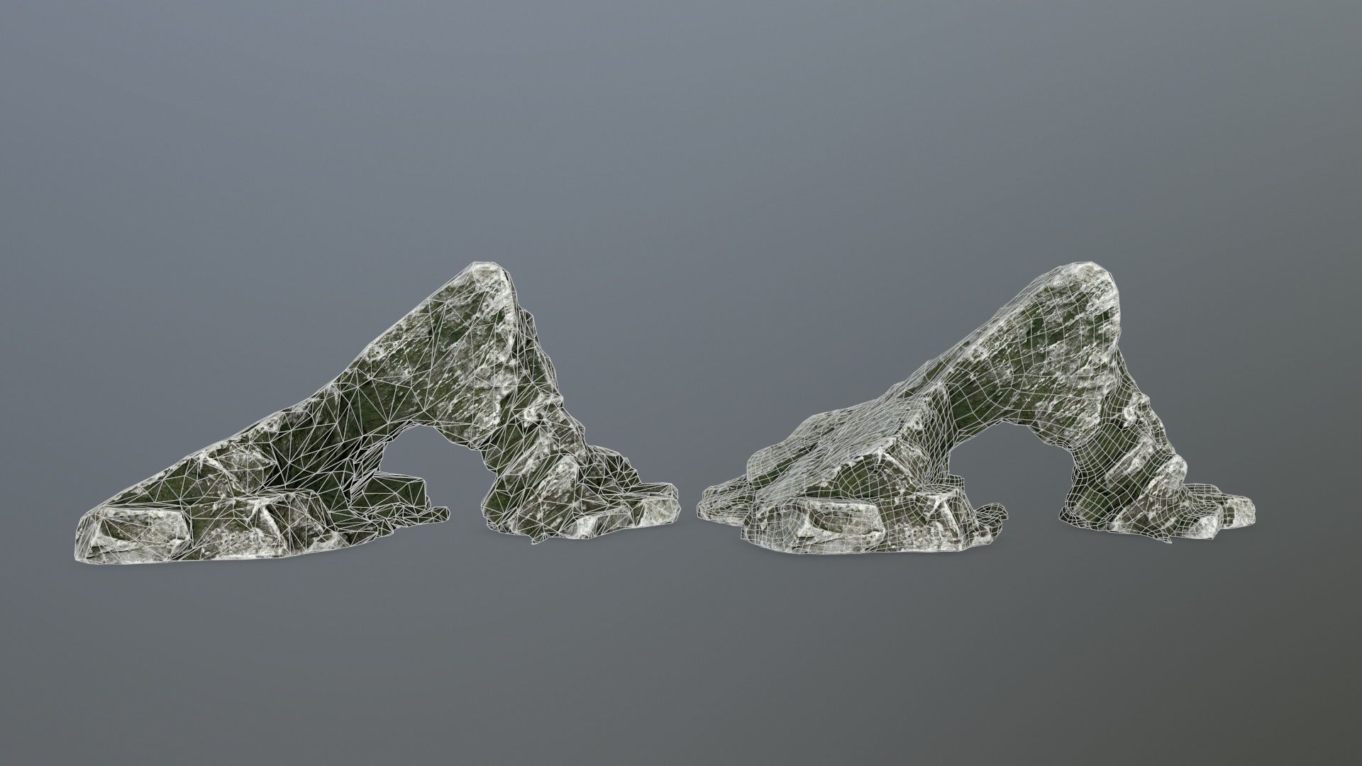 rock set Low-poly 3D model_13