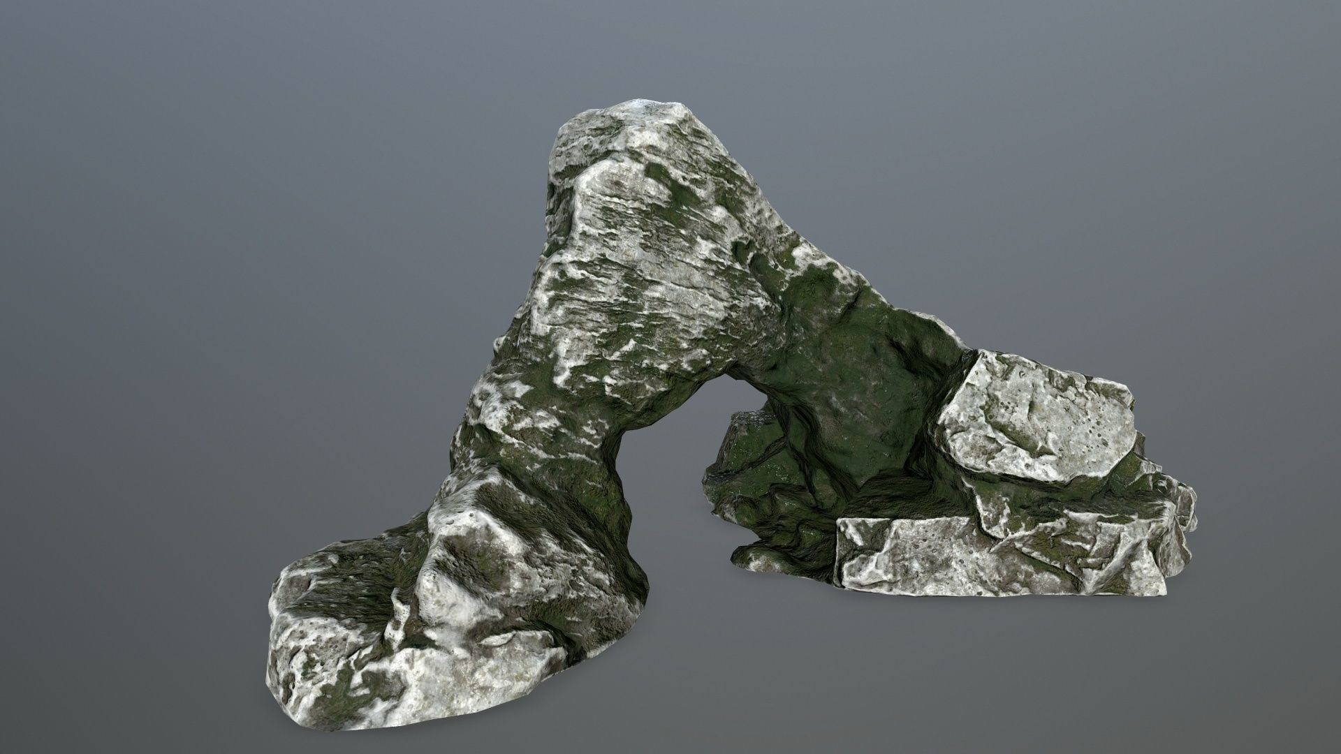 rock set Low-poly 3D model_3