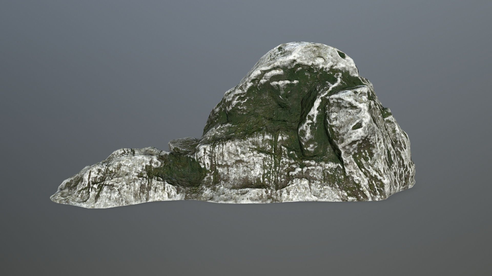 rock set Low-poly 3D model_4