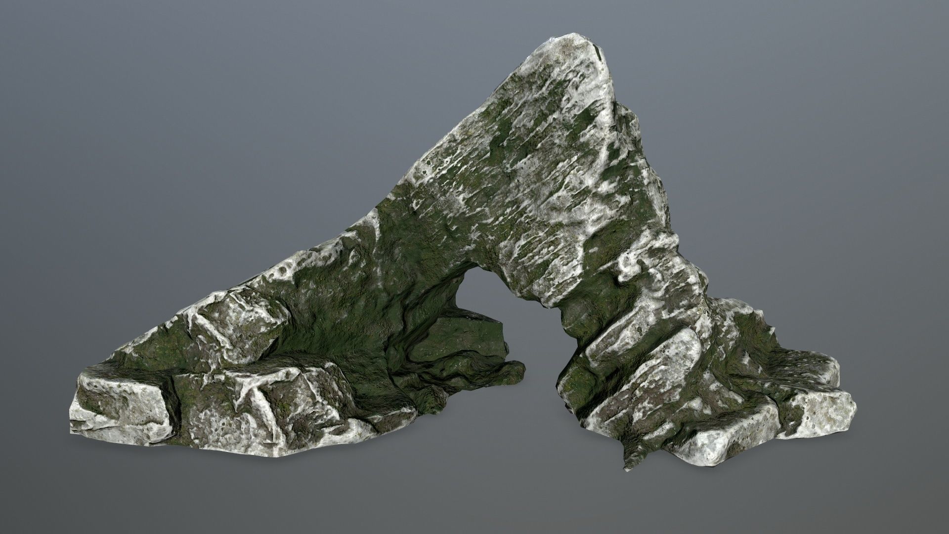 rock set Low-poly 3D model_1