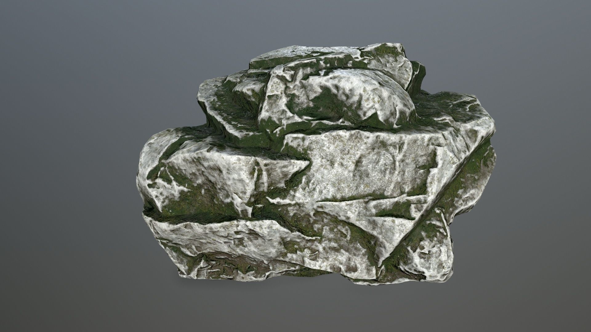 rock set Low-poly 3D model_11
