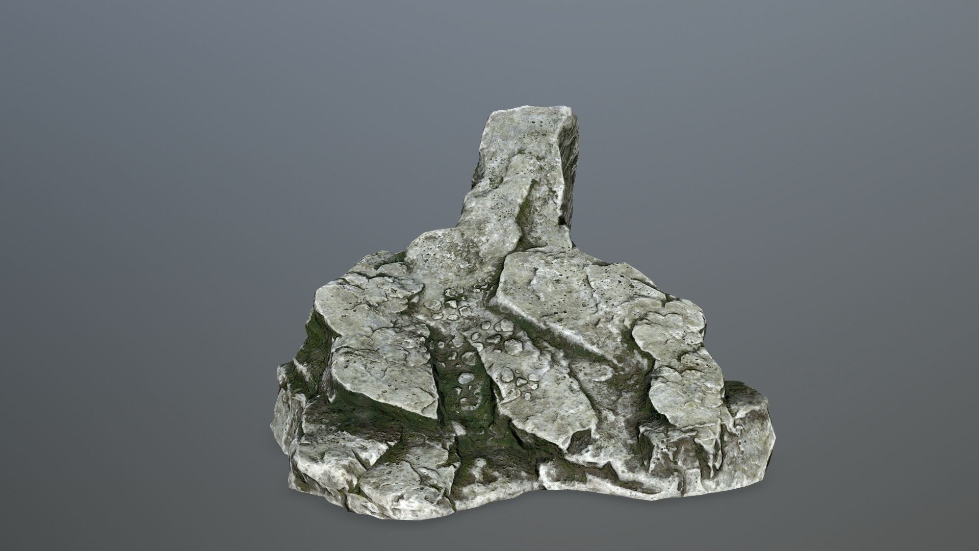 rock set Low-poly 3D model_2