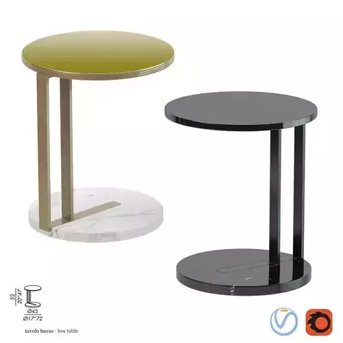 Meridiani Ralf Low Table Low-poly 3D model