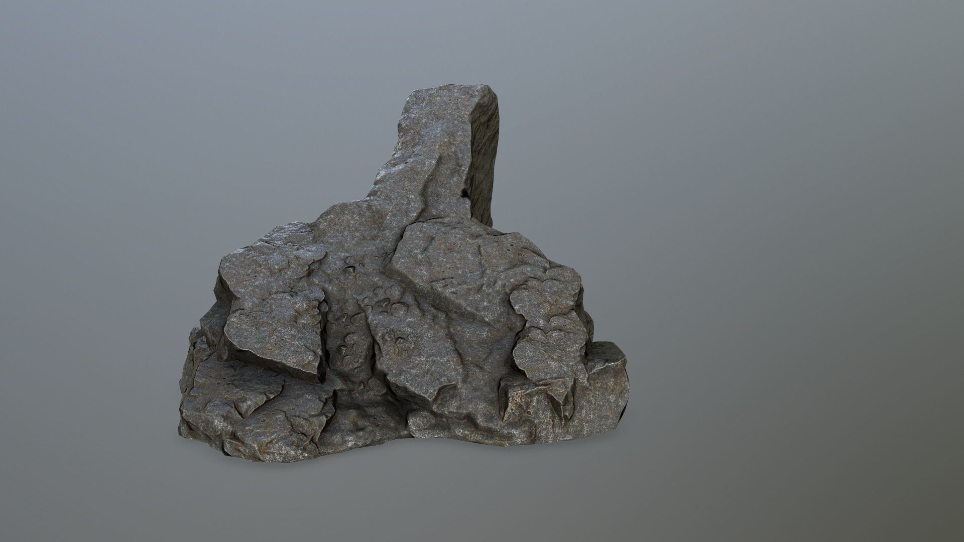 rock set Low-poly 3D model_2